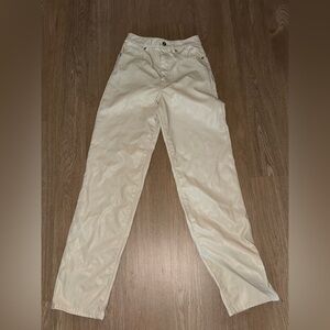 H&M Beige Leather Pants